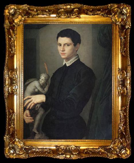 framed  Agnolo Bronzino Portrait of a Sculptor (mk05), ta009-2
